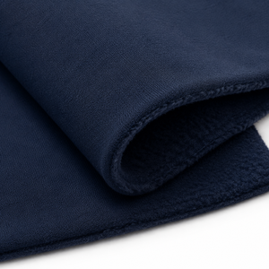 Men's Winter Navy Blue Hooded Zip-Up Sweatshirt Digital Printing <b>Orange</b> Lining Regular Fit Casual Polyester Cotton <b>Fleece</b> Fabric - Product Image 5