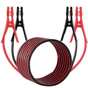 Cavi di avviamento per auto da 20 piedi, calibro 4, per impieghi gravosi, per avviamento di emergenza di batterie deboli o scariche, strumenti per batterie auto - Product Image 1