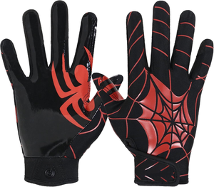 Gants de football américain haut de gamme pour receveurs, paume en silicone adhérent, couleur personnalisée, logo personnalisé, légers - Product Image 1