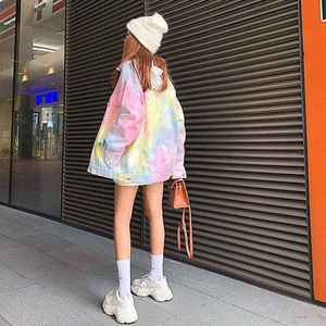 Abrigos de Mezclilla Personalizados de Alta Calidad para Mujer, Abrigo con Degradado de Color, Ropa de Calle a la Moda, Chaquetas Casuales para Dama - Product Image 4