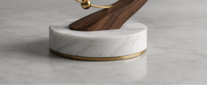 Minimalist Wooden Desk <b>Clock</b> With Mechanical Movement Circular Design Silent Non Ticking - Product Image 2