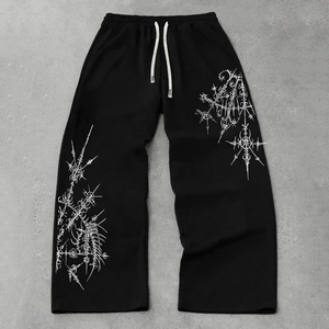 Pantalon de jogging ample et décontracté, style tendance, personnalisé, avec taille élastique et cordon de serrage, pour un usage quotidien - Product Image 1