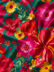 Tela de Terciopelo Viscosa 100% Orgánica con Estampado Floral, Suave, Ecológica, de Secado Rápido, Ligera, 120GSM, para Ropa de Cama, Ropa, Toallas de Playa - Product Image 5