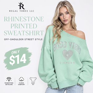 Women's Off Shoulder Sweatshirts Rhinestone Print Oversized <b>Sweat</b> Shirt Cotton Fleece Knitted Autumn Wear <b>Top</b> Ladies Baggy <b>Sweat</b> - Product Image 1