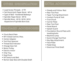 เครื่องกลึงงานหนักแบบมีเกียร์ทั้งหมด ความยาวแท่น 7 ฟุต ความสูงแกนกลาง 10.5 นิ้ว ขนาดรูแกน 2 นิ้ว พร้อมกล่องเกียร์ Norton - Product Image 3