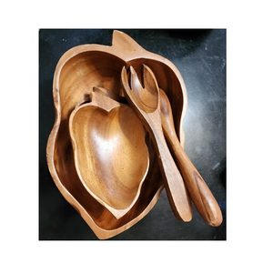 Bol en forme de fruits en bois de conception moderne Bol à salade rustique de qualité supérieure Vente la plus vendue - Product Image 2