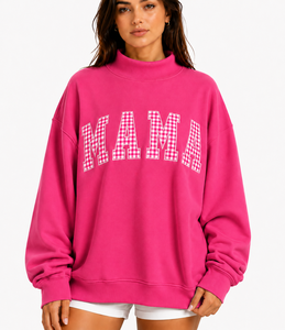 Nouveau sweat-shirt décontracté à col montant pour femme, 100% coton, tissu respirant à séchage rapide, broderie personnalisée, hiver, logo personnalisé - Product Image 3