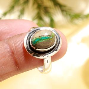Best Price Handmade Bohemian Style Women's Fashion Jewelry <b>Turquoise</b> Oval Gemstone <b>Rings</b> with Bezel Setting for Gifts - Product Image 3