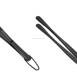 Pinzas Quirúrgicas Negras con Punta Redonda, Instrumento Manual con Certificación CE Clase I para Uso en Quirófanos - Product Image 3