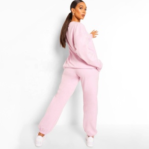 Conjunto deportivo de 2 piezas para mujer, estilo sencillo, 220 g/m², sudadera con capucha de poliéster y pantalones deportivos tipo jogger, en stock. - Product Image 2