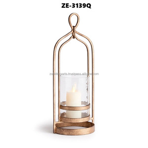 Handmade Metal Gold-Tone <b>Candle</b> Holder for Romantic <b>Dinner</b> and Wedding Setup Christmas Home Decor Made by Zahid Exports India - Product Image 4