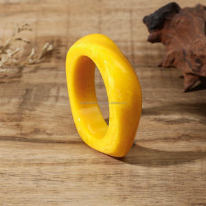Bracelets Joncs en Résine Écologique Tendance, Bijoux Audacieux aux Couleurs Vives, Forme Ronde, Accessoire Cadeau de Mariage pour Femme - Product Image 4