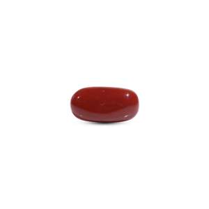 Natural Red Coral 7.5 Carat Oval Cabochon Loose Gemstone for Fine Jewelry - Product Image 1