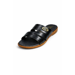 LEATHER STUDIO Sandalias de Moda con Parte Superior de Cuero Genuino Blanco, Diseño Abierto, Plantilla de PU, Entresuela de EVA Antideslizante y Suela de Goma - Product Image 2