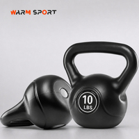 WM OEM Vente en gros Logo personnalisé Ensemble de kettlebells en plastique recouvert de vinyle pour entraînement de force et fitness 2KG 4KG 6KG 8KG 12KG