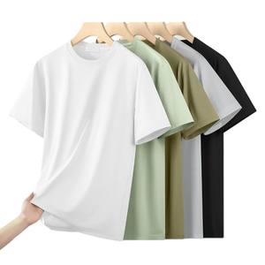 เสื้อยืดคอกลมแขนสั้นผู้ชาย OEM แอนตี้แบคทีเรีย 180 กรัม 60 ตัว ผลิตจากใยไผ่ แห้งเร็ว รุ่นซัมเมอร์ 2026 เสื้อยืดลำลอง - Product Image 1