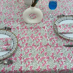 Elegant Handmade Cotton <b>Table</b> Cloth with Lace Border Luxury Style <b>Dining</b> <b>Table</b> <b>Cover</b> for Kitchen Event Decor Low Price Available - Product Image 3