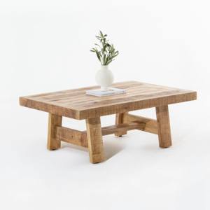 โต๊ะกาแฟไม้ vandana zenova Lyra สำหรับห้องนั่งเล่นที่ทันสมัยและการตกแต่งบ้านร่วมสมัย - Product Image 1