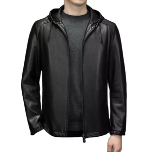 Veste en cuir pleine fleur pour homme – Vêtement d'extérieur streetwear contemporain pour un style décontracté au quotidien – Fabrication sur mesure – Vente en gros - Product Image 3