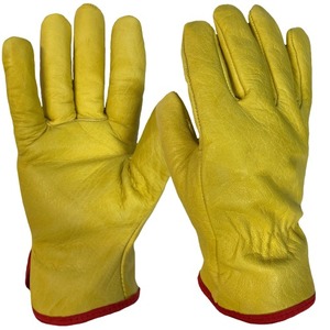 Guantes de Trabajo de Cuero Vacuno Reforzado, Protección para Exteriores, Unisex, para Todas las Estaciones - Product Image 6