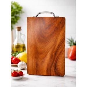 Tabla de cortar de madera de acacia con ranuras para cuchillos |   Venta al por mayor en Moradabad - Product Image 1