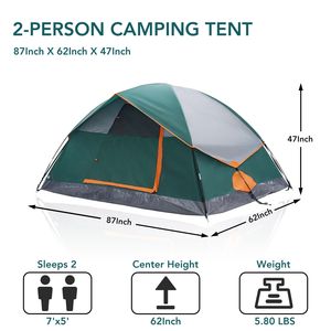High Quality 2/4 Person <b>Camping</b> Dome Tent with Easy Setup Tent Fly Mesh Windows Skylights Lightweight and Portable - Product Image 3