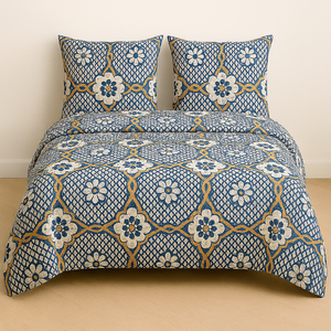 Parure de lit 4 pièces de luxe légère et de haute qualité en lin Euro Flex 100 %, motifs personnalisés, certifiée biologique - Product Image 1