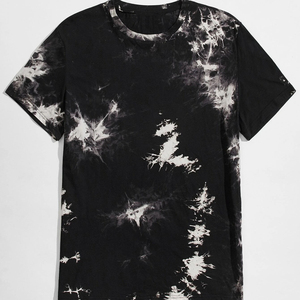 T-shirt en coton tie-dye décontracté à manches courtes pour homme, coupe régulière, respirant, anti-boulochage, séchage rapide, jersey 220g, haute qualité - Product Image 3
