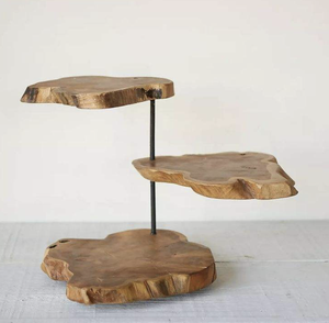 Base de Madera Moderna para Tartas, Elementos Decorativos, Diseño Artesanal para Exhibición de Postres y Dulces - Product Image 2