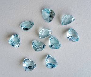 Topacio Azul Cielo Natural, Corte Trillón Facetado, Gema Suelta, Calidad de Gema, Venta de Gemas, Tamaño Personalizado Disponible, Venta al por Mayor - Product Image 2