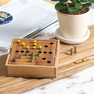 Juego de Mesa de Madera Tallada 'Cerrad la Caja' con Fichas Cuadradas Numeradas y Diseño Minimalista, Juego de Dados Familiar - Product Image 4