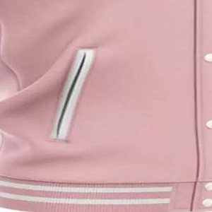 Anti-Wrinkle Cartoon Front Custom Logo <b>Winter</b> Varsity <b>Jacket</b> Plus Size Unisex Men Plain Pink Color Wholesale Price - Product Image 5