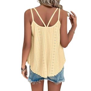 Summer Tank <b>Tops</b> Embroidery for Women Sleeveless Loose Fit Scoop Neck Casual Blouse Sexy Cute Cami for Womens Trendy - Product Image 2