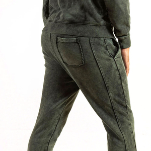 Ensemble de survêtement unisexe XXL délavé à l'acide, grande taille, streetwear, personnalisé, hautement respirant, deux pièces, sweat à capuche et pantalon de survêtement en molleton, couleur unie, hiver - Product Image 4