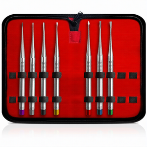 ชุดเครื่องมือถอนฟัน 7 ชิ้น PDL Luxating Root Elevator พร้อมด้ามจับตามหลักสรีรศาสตร์ สีสันสวยงาม ทำจากสแตนเลสสตีล - Product Image 1