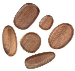 Bandeja Rectangular de Madera de Acacia de Alta Calidad para Servir Alimentos, Desayuno, Postres, con Asa de Metal - Product Image 1