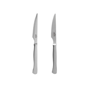 Set di coltelli micro-seghettati monoblocco in acciaio inossidabile, 2 pezzi, per uso in cucina - Product Image 1
