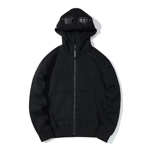 Sweat à capuche zippé Techwear 2026 avec protection pour les yeux – Coton épais sans cordon 100 % coton, streetwear personnalisé pour homme - Product Image 4