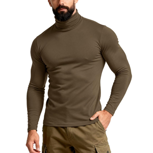 Pull-over décontracté pour homme en coton et polyester, col roulé, écologique, doux et respirant, tendance et durable - Product Image 1