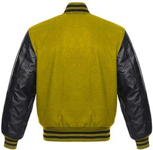 Chaqueta Varsity Moderna para Hombre, Chaqueta de Béisbol con Letras Bordadas, Cuello, Puños y Dobladillo Acanalados, Tela Suave, Estilo Casual Moderno - Product Image 2