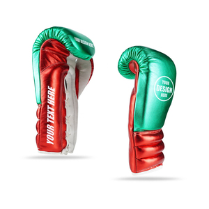Guantes de Boxeo Personalizados de Cuero Brillante para Niños, Guantes de Boxeo al por Mayor para Adultos con Diseño Personalizado, Guantes para Hombre Hechos en Pakistán - Product Image 1