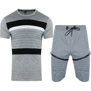 Wholesale Summer New <b>Men</b> Casual Shorts Sets Short Sleeve <b>T</b> <b>Shirt</b> Shorts Solid Tracksuit Set <b>Men's</b> Brand Clothing 2 Pieces Sets - Product Image 2