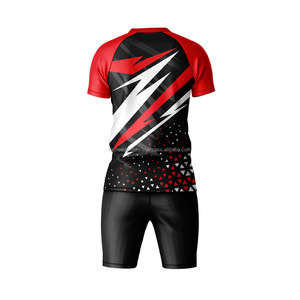 Maillot de football de haute qualité pour hommes, uniforme de football, vêtements de sport respirants avec caractéristiques rétro et impression de noms automatisée - Product Image 5