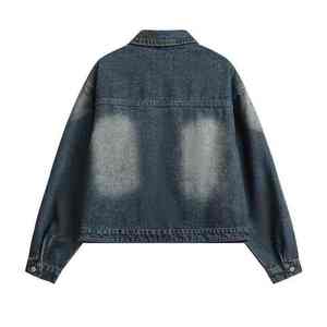 Chaqueta de Mezclilla para Hombre, Diseño Personalizado con Logotipo, 220g, Algodón, Invierno, Transpirable, de Secado Rápido, con Capucha y Bordado, Fabricación OEM - Product Image 3