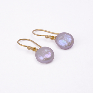 Nuevos y Modernos Pendientes de Aro de Latón con Perlas de Agua Dulce, Chapados en Oro de 18K, Elegantes y Delicados, Geométricos, para Fiestas y Compromisos - Product Image 3