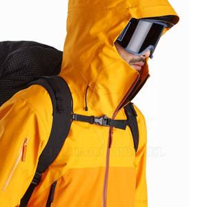 Windproof Waterproof <b>Thermal</b> Outdoor Adventure Men Ski Jacket With Snow Shield Adjustable Hood And Secure Pockets - Product Image 6