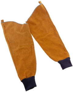 Manchons de soudage en cuir croûte de vachette JNM SAFETY, résistants à la chaleur, pour la construction et la protection industrielle des bras – Vente en gros à prix réduit - Product Image 5