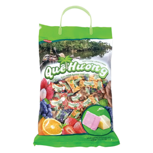 Caramelos Masticables con Sabor a Frutas Que Huong, Bolsa de 600g con Piezas de Gomitas Multicolores - Product Image 1