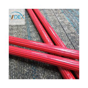 Venta Directa de Fábrica: Mango de Escoba de Madera Recubierto de PVC con Rayas Rojas y Cable para Herramientas de Limpieza - Product Image 6