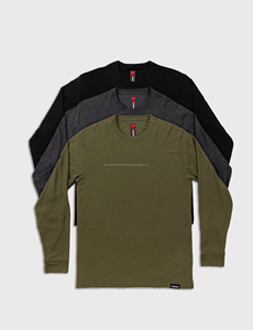 T-shirts personnalisés pour hommes en toile unie à col rond et manches courtes, séchage rapide, écologiques, avec logo imprimé, vente en gros - Product Image 3